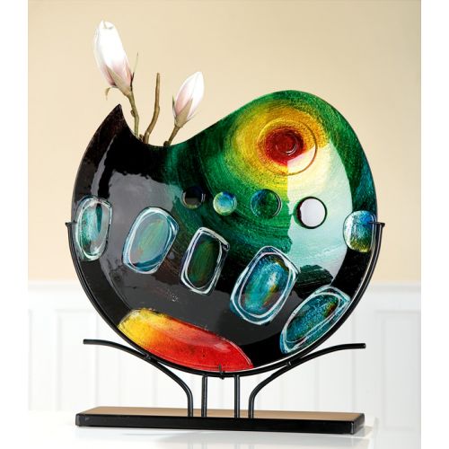 Sunrise Glass Art Vase - Multi-Coloured